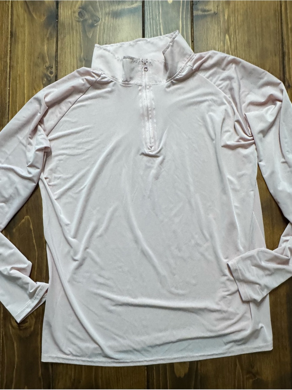 Light Pink Half-Zip Performance Pullover